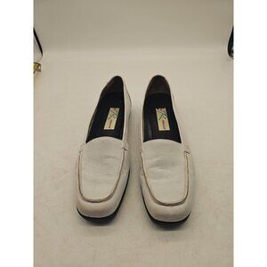 Ross Hommerson  Loafers 12N ‎ Leather Ladies Shoes White Flats